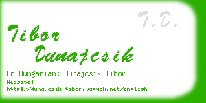 tibor dunajcsik business card